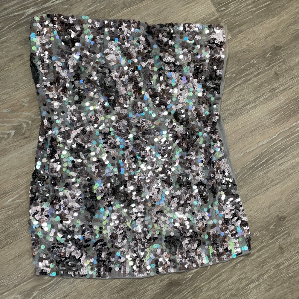 Express Sequin Tube Top